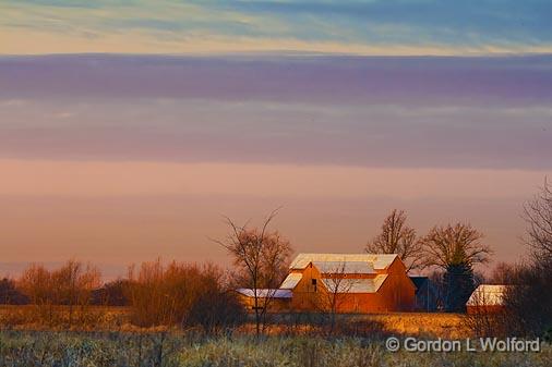 Red Barn At Sunrise_52220-1.jpg - Photographed at Ottawa, Ontario - the capital of Canada.